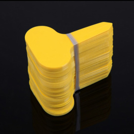 12 étiquettes plastique JAUNE pour semis, bouture, potée - 4,5x2,5cm