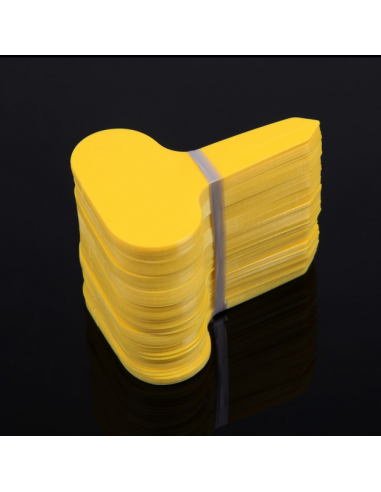 12 étiquettes plastique JAUNE pour semis, bouture, potée - 4,5x2,5cm