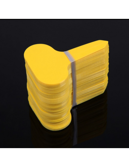 12 étiquettes plastique JAUNE pour semis, bouture, potée - 4,5x2,5cm