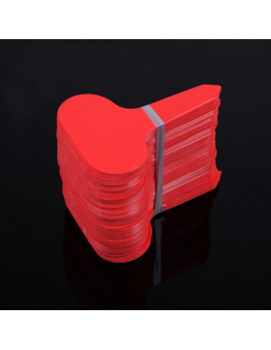 12 étiquettes plastique ROUGE pour semis, bouture, potée - 4,5x2,5cm