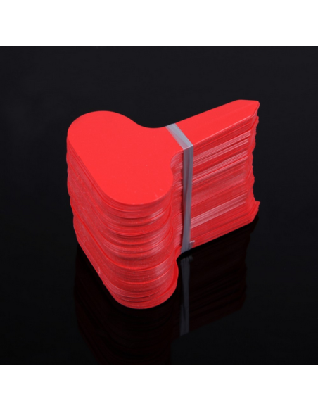 12 étiquettes plastique ROUGE pour semis, bouture, potée - 4,5x2,5cm
