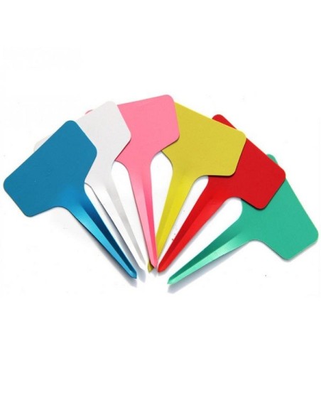 10 étiquettes plastique ROSE pour semis - 6x10cm
