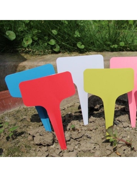 10 étiquettes plastique BLEU pour semis - 6x10cm