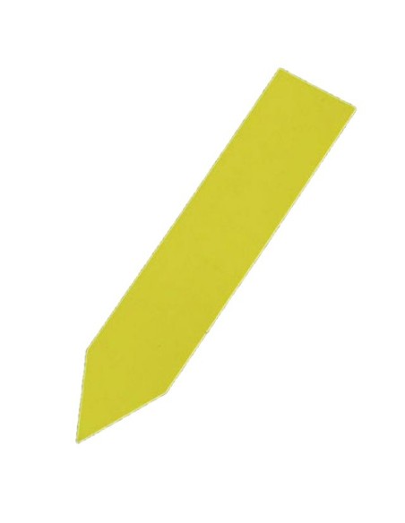 12 étiquettes plastique JAUNE pour semis - 10x2cm
