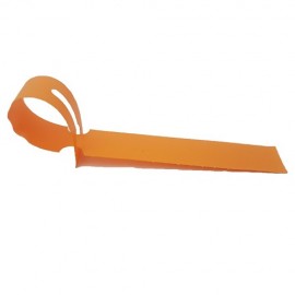 50 étiquettes PVC à boucle ORANGE