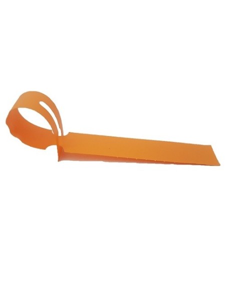 50 étiquettes PVC à boucle ORANGE