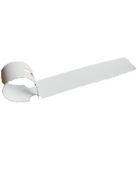 50 étiquettes PVC à boucle BLANC