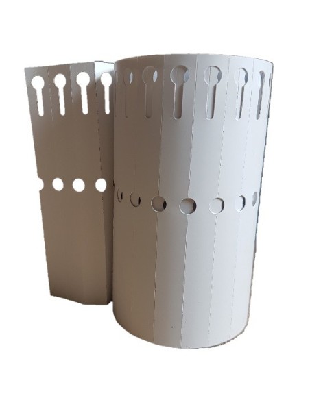 50 étiquettes PVC à boucle BLANC
