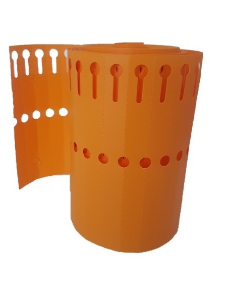 50 étiquettes PVC à boucle ORANGE