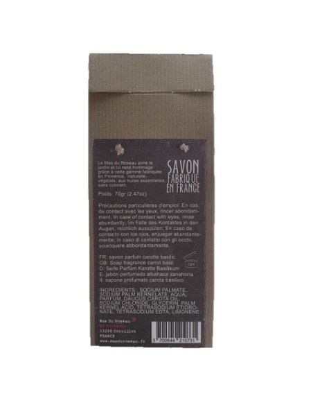 Savon 100% jardin Carottes & Basilic