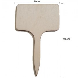 5 étiquettes bois pour semis - 6 x 10 cm