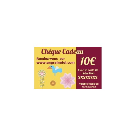 Chèque cadeau 10€