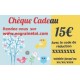 Chèque cadeau 15€ (valable 1 an)