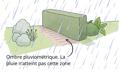 ombre pluviométrique au jardin